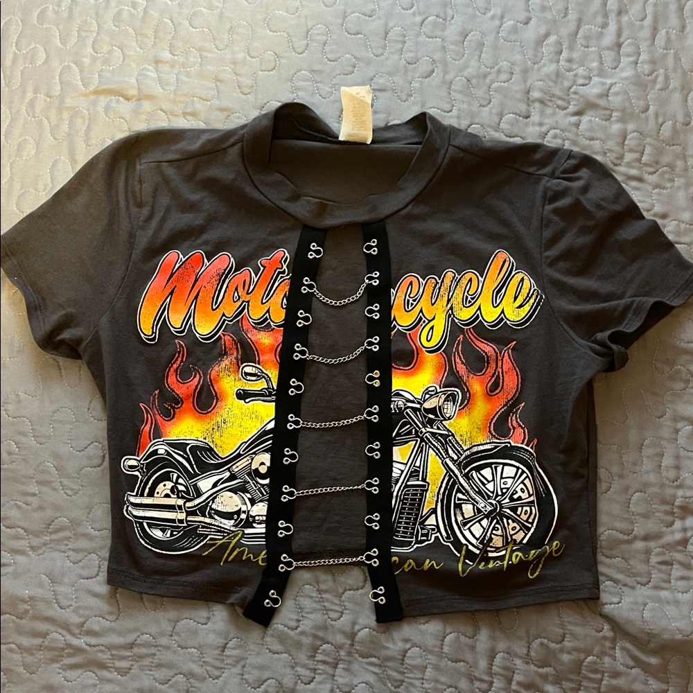 Windsor Motorcycle Graphic Tee - Black and Orange